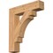 Ekena Millwork Merced Block Smooth Bracket, Western Red Cedar, 5 1/2"W x 28"D x 32"H BKT06X28X32MRC05SWR - alternate 1
